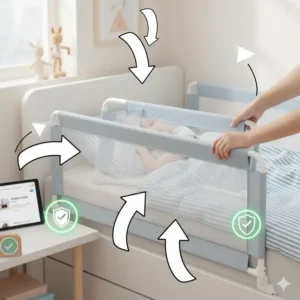 Extra hohes bettgitter kinder amazon bestseller für zuverlässigen Schutz vor dem Herausfallen in der Nacht.