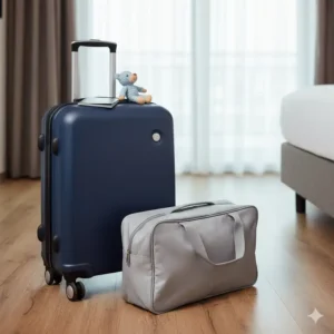 Das kompakte und tragbare Bettgitter Kinder Sicherheit für unterwegs.