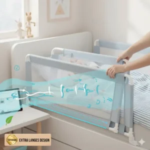 Extra langes bettgitter kinder amazon bestseller, perfekt geeignet für Familienbetten oder Doppelbetten.