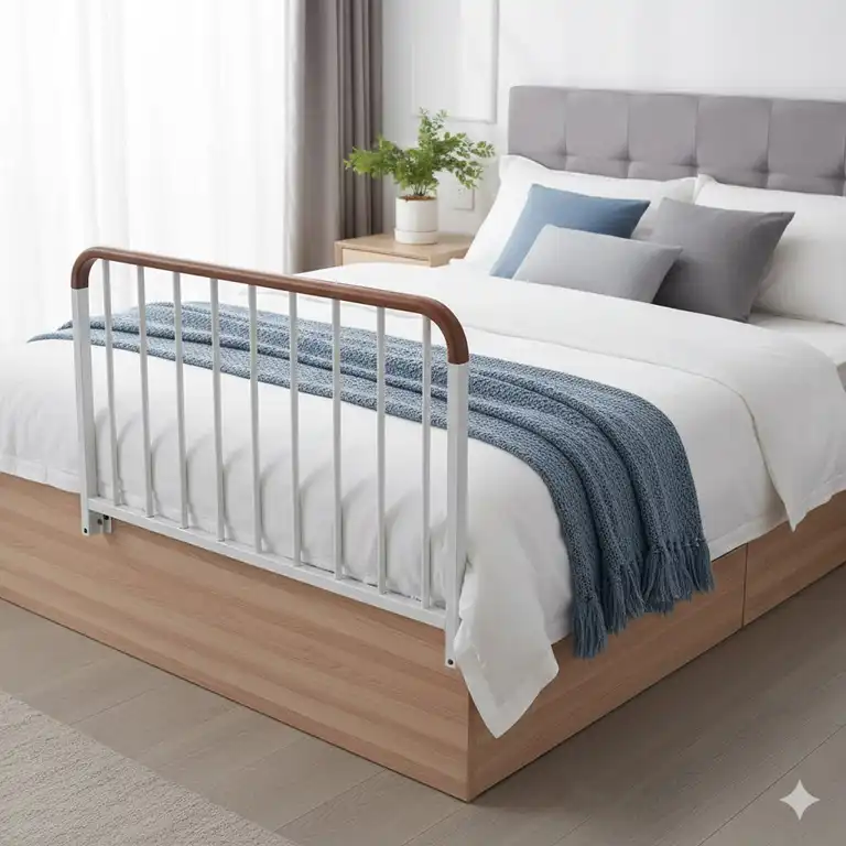 Sicheres und stabiles bettgitter seniorenbett hoch für maximalen Rausfallschutz.