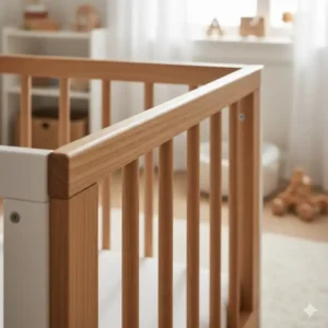 Montage des Bettgitter Baby Holz Natur im Baby- und Kinderzimmer.