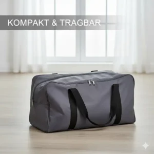 Das Bettgitter Reisebett mit Tasche wird als sicheres Bettgitter am Elternbett verwendet, um Schutz vor dem Herausfallen zu bieten.