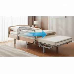 Funktionsweise des Bettgitter Seniorenbett ausziehbar mit Fokus auf den Ausziehmechanismus.