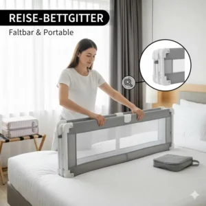Faltbares reise-bettgitter baby universal, ideal für unterwegs und reisen