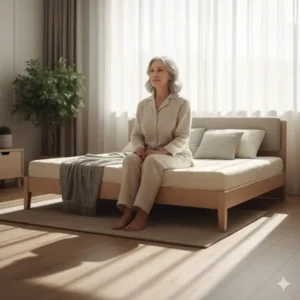 Niederflurbett als sturzalternative zu einem hohen bettgitter seniorenbett sicherheit