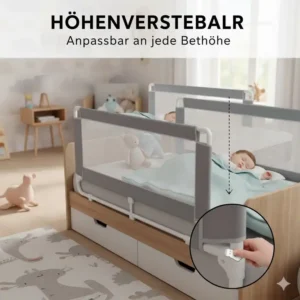 Höhenverstellbares bettgitter baby universal, passend für verschiedene betthöhen