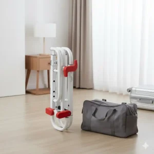 Kompakt zusammenklappbares Bettgitter erwachsene metall für Reisen und einfachen Transport.