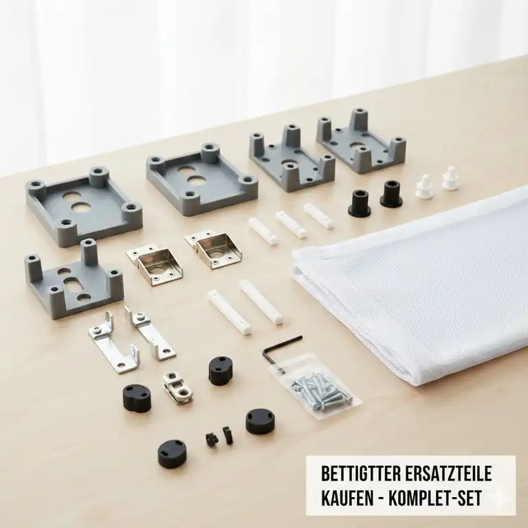 Eine große Auswahl an Bettgitter Ersatzteile kaufen, übersichtlich präsentiert als Komplett-Set für gängige Gitter.