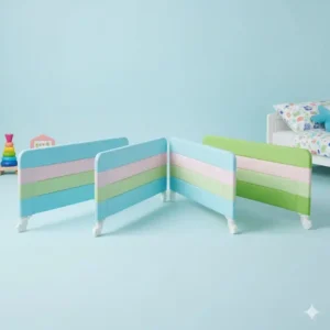 Auswahl an Bettgitter farbig Kinder – zeigen alle verfügbaren Farben und Designs für den Kinderbett-Rausfallschutz.