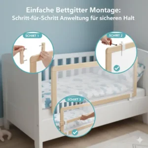 Schritt-für-Schritt Montage im bettgitter kinder test erklärt.