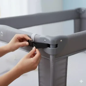 Korrekte Befestigung: Ein entscheidender Faktor im Bettgitter Reisebett Sicherheit Test.