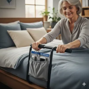 Bestes bettgitter senioren test mit praktischem Organizer oder Ablagefach für persönliche Gegenstände.