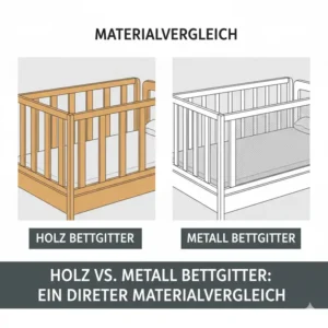 Materialvergleich: Modelle im Bettgitter vergleich 2026 aus Holz und Metall gegenübergestellt.