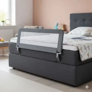 Anwendung des bettgitter metall stabil an einem Boxspringbett.