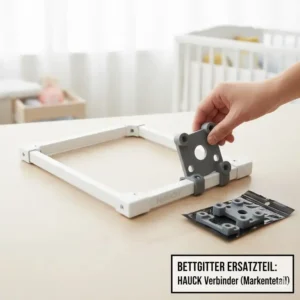 Ein spezifischer Verbinder als Bettgitter Ersatzteile kaufen-Produkt, passend für die Befestigung bestimmter Markenmodelle.