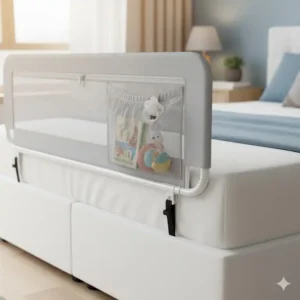 Praktische Netztasche an der Seite des Bettgitter Stoff Abnehmbar zur Aufbewahrung