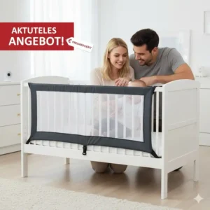Ein sicheres Baby Bettgitter Angebot aktuell für einen ruhigen Schlaf Ihres Kindes.