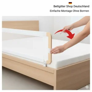 Bettgitter Shop Deutschland bietet Modelle mit einfacher Montage ohne Bohren an.