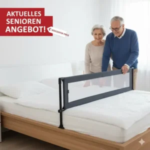 Stabiles Senioren Bettgitter Angebot aktuell zur Vermeidung von Stürzen aus dem Bett.