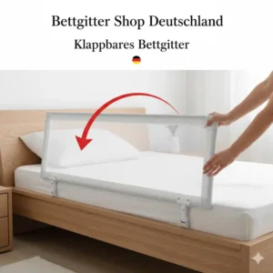 Ein klappbares Modell aus dem Bettgitter Shop Deutschland für mehr Flexibilität im Alltag.