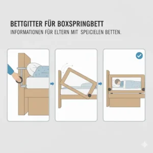 Bettgitter passend für ein Boxspringbett; wichtige Information und Erfahrungen Eltern mit speziellen Betten.