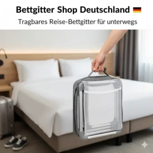 Leichte Reisebettgitter für unterwegs bestellen beim Bettgitter Shop Deutschland.