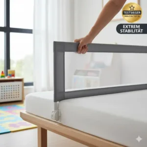 Visualisierung der Stabilität und des festen Halts des besten Bettgitter im bettgitter top 10 amazon Test.