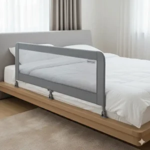 Modernes Bettgitter in Grau, minimalistisches Design, das gut zu Schlafzimmermöbeln passt. bettgitter top 10 amazon design.