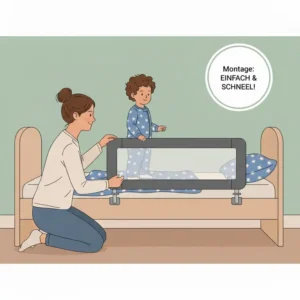 How to install a safety rail during a bettgitter umstellung auf großes bett.