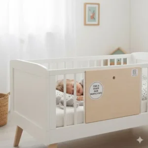 Stabiler Rausfallschutz durch ein bettgitter schadstofffrei für kinder für ruhigen Schlaf.