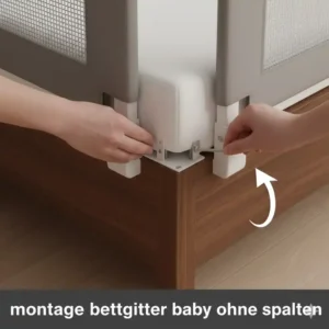 Schritt-für-Schritt-Anleitung zur Montage vom bettgitter baby ohne spalten.