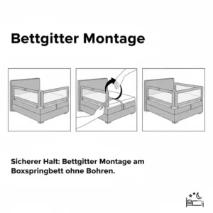 Optimales Schlafklima durch das Netzgewebe am bettgitter baby sicher nachts für gute Luftzirkulation.
