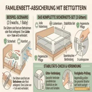 Vollständige Familienbett-Absicherung mit dem bettgitter baby co sleeping.
