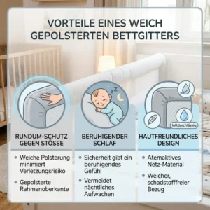 Die wichtigsten Vorteile von einem bettgitter baby weich gepolstert für mehr Sicherheit und Komfort.