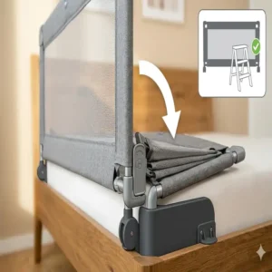 Ein klappbares bettgitter baby elternbett für bequemen Ein- und Ausstieg.