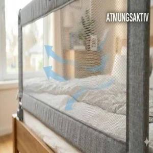 Atmungsaktives Gewebe am bettgitter baby elternbett für bessere Belüftung.