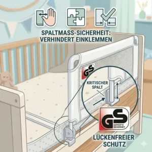 Dieses bettgitter baby geprüfte sicherheit ist höhenverstellbar und passt auf verschiedene Matratzentypen.