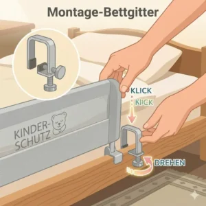 Eine einfache Schritt-für-Schritt-Anleitung zur Montage von einem Bettgitter für Hotelzimmer Kinder.
