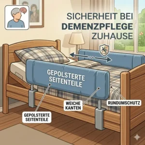 Gepolstertes bettgitter pflege zuhause für maximale Sicherheit bei der Demenzpflege.