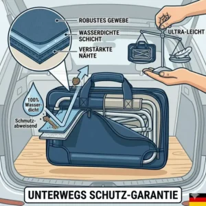 Reißfestes Material schützt das bettgitter transporttasche unterwegs vor Schmutz und Beschädigungen.