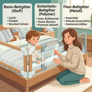 Comparison illustration of different types in bettgitter empfehlung eltern guide
