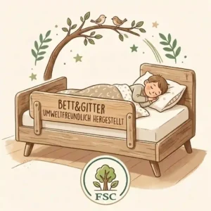 Bettgitter umweltfreundlich hergestellt - FSC-zertifiziertes Holz