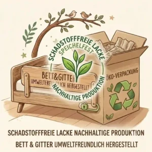Bettgitter umweltfreundlich hergestellt - Plastikfreie Öko-Verpackung