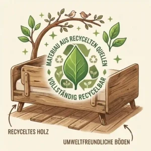 Bettgitter umweltfreundlich hergestellt - Recycelbare Materialien und Kreislaufwirtschaft
