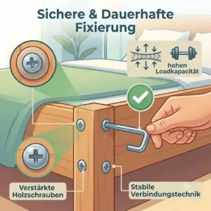 Einseitig absenkbares Bettgitter langlebige Qualität für bequemen Zugang.