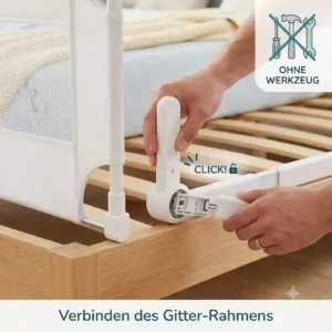 Die klappbare bettgitter montage ohne werkzeug für bequemen Zugang.