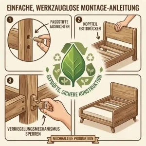 Bettgitter umweltfreundlich hergestellt - Einfache Montage ohne Werkzeug