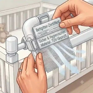 A certified and safety-tested bettgitter hygienisches material baby bed rail.