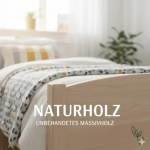 Hochwertiges Holzmaterial für ein stabiles bettgitter für bodenbett kinder.