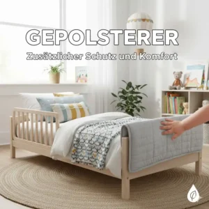 bettgitter für bodenbett kinder mit weichem Randschutz und Polsterung.